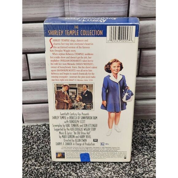 Shirley Temple VHS Rebbeca of Sunnybrook Farm-Sealed - Picture 2 of 4